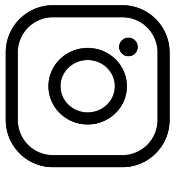 Instagram social media application png icon isolated on white background . Insta ID symbol share click button for websites and apps 
