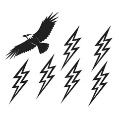 eagle  with arrows vector illustration
