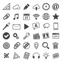 set of icons for web
