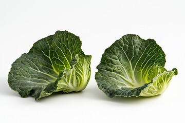 Obraz premium Cabbage isolated on a white background, fresh and vibrant, with a clean clipping path