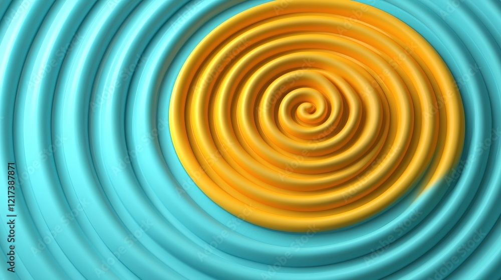 Canvas Prints vibrant circular patterns with spirals in blue and orange tones creating an eye-catching modern desi