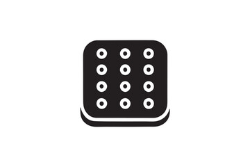  black and white simple Biscuit icon  vector silhouette 