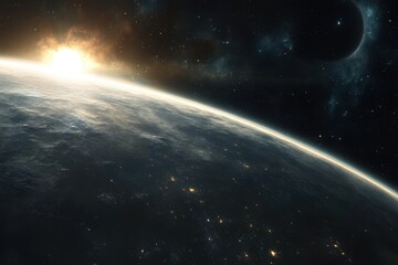 Fototapeta premium Deep space in outer space with a mix of stars and other beautiful colors . color image,art,pattern