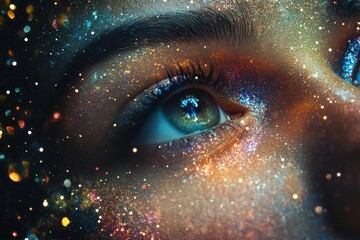 Deep space in outer space with a mix of stars and other beautiful colors . color image,art,pattern