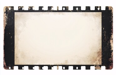 Obraz premium Vintage film strip frame with grunge texture and blank center
