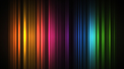 Fototapeta premium Vibrant spectrum of colors with reflective surface, abstract rainbow background