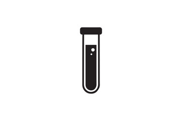  black and white simple test tube vector silhouette 