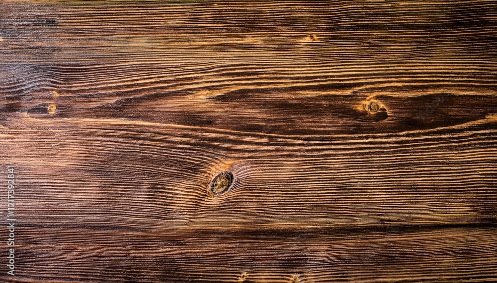 Poster close-up of natural wood grain texture with dark brown tones and weathered patterns, ideal for backg