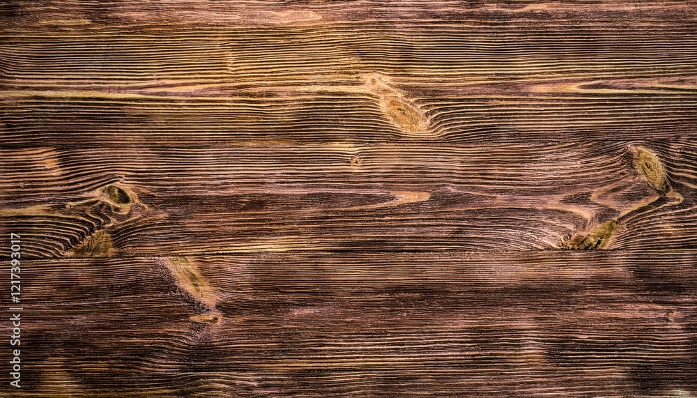 Poster close-up of natural wood grain texture with dark brown tones and weathered patterns, ideal for backg