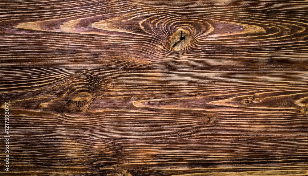Aufkleber close-up of natural wood grain texture with dark brown tones and weathered patterns, ideal for backg