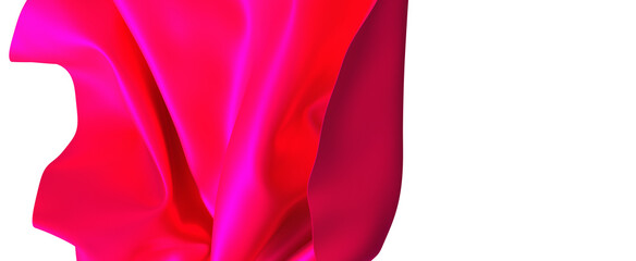 A vibrant swirl of crimson silk ready to be draped in luxury