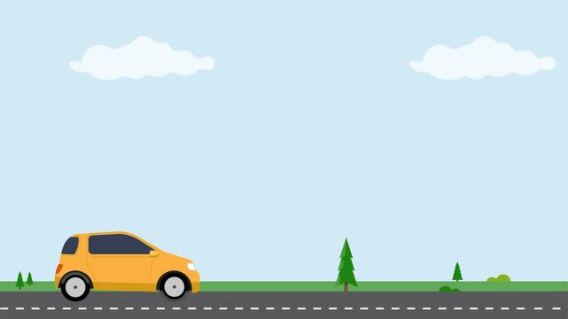 Micro Car Driving Through Scenic 2D Parallax Landscape | 4K Animation