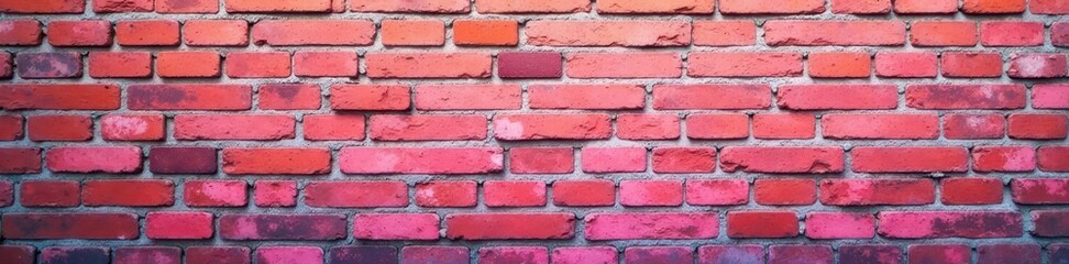 Obraz premium Weathered brick wall with faded pink hue and intricate mortar lines, brick, city, wall