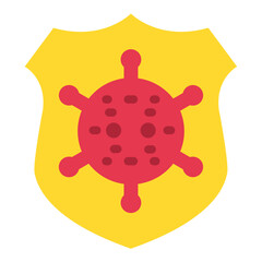 Vector Design Virus Shield Icon Style