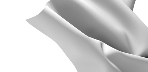Abstract photo of white fabric draped in flowing, soft folds. Perfect for backgrounds, design, and texture overlays.
