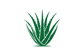  black and white simple aloe vera vector silhouette 