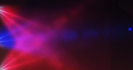 Vertical portrait Stage spotlight moving overlay template. Big spot light shining brightly illuminating the scene from the top. Music concert light effect. Flashlights fashion event runway.