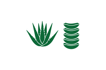  black and white simple aloe vera vector silhouette 
