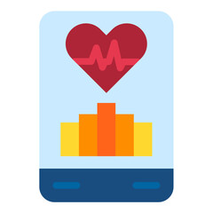 Vector Design Health Tracking App Icon Icon Style