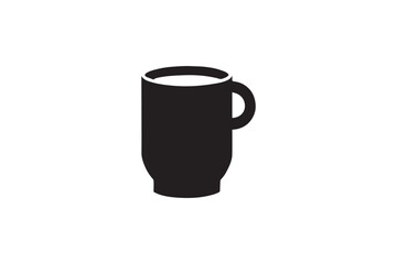  black and white simple mug cup vector silhouette 