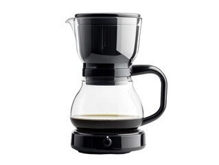 Isolated Black Pour Over Coffee Maker