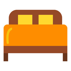Vector Design Queen Bedding Icon Style
