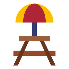 Vector Design Camping Table Icon Style