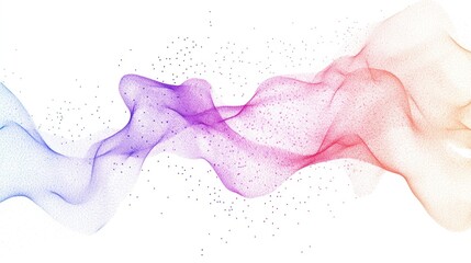 Colorful abstract wave of particles.