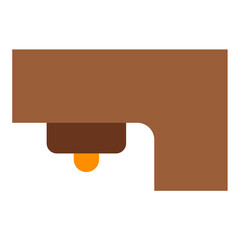 Vector Design L-Shaped Desk Icon Style