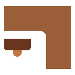 Vector Design Corner Desk Icon Style