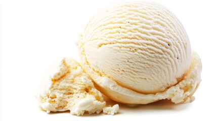 A Scoop of Vanilla Ice Cream Delight - Creamy, dreamy vanilla ice cream, a perfect summer treat.  Symbolising coolness, sweetness, indulgence, happiness, and refreshment.