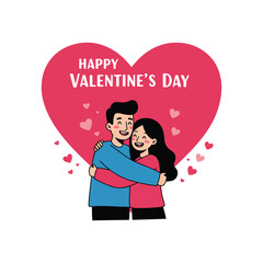 Happy Valentine's Day creative Valentine's Day celebration Valentines day with a romantic couple