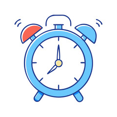 alarm clock icon, alarm clock vector illustration-simple illustration of alarm clock, perfect for alarm clock logos and icons