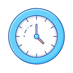 analog clock icon, analog clock vector illustration-simple illustration of analog clock, perfect for analog clock logos and icons