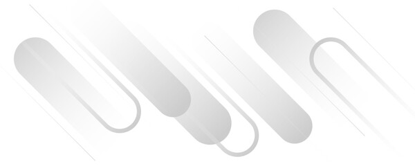 Abstract white and gray color geometric shape and lines seamless pattern transparent background design.