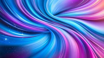Fototapeta premium Abstract Swirling Color Vortex - Vibrant blue and purple abstract art, swirling lines creating a dynamic and energetic vortex effect. Perfect for backgrounds or design projects.