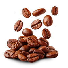Coffee beans isolated on transparent background.PNG