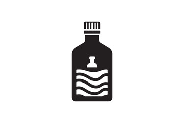  black and white simple bottle vector silhouette 