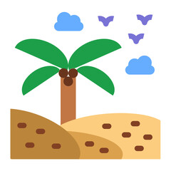 Vector Design Paradisiacal Icon Style