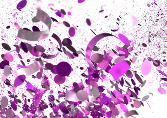 Vibrant purple confetti bursts for celebratory designs. Ideal for party invitations, backgrounds,...