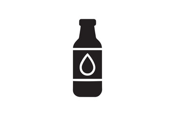  black and white simple bottle vector silhouette 