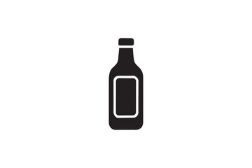  black and white simple bottle vector silhouette 