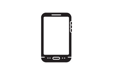  black and white simple mobile frame icon vector silhouette 