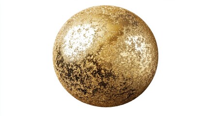 Golden Glitter Sphere Ornament - A Festive Christmas Decoration
