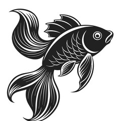 A Simple Fish Design With Fins Flowing High Quality Editable Vector Design And Illustration
