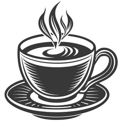 A Stylized Coffee Cup With Steam Rising Above High Quality Editable Vector Design And Illustration