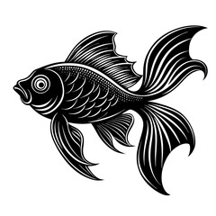 Simple Fish Design With Fins Flowing High Quality Editable Vector Design And Illustration