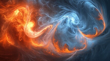 Fototapeta premium Abstract Fire and Ice Fractal Design