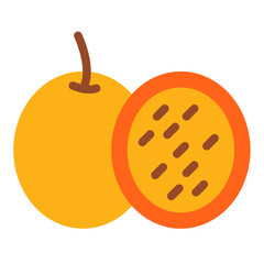 Vector Design Passionfruit Icon Style
