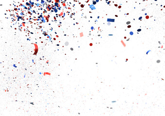 Confetti - Festive background with confetti in the shape of Confetti in the color of the American...